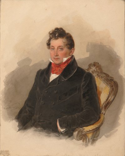 Muotokuva kreivi Matvei Jurjevitš Vilegorskysta 1794-1866, 1840-luku tekijältä Pyotr Fyodorovich Sokolov