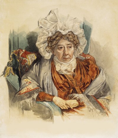 Natalia Kirillovna Zagryazyskaya, os Razumovskaya 1747-1837, 1821, muotokuva tekijältä Pyotr Fyodorovich Sokolov