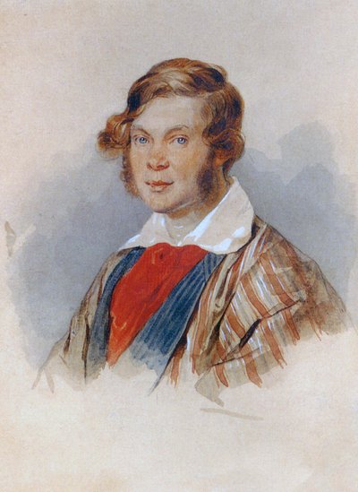 Runoilijaprinssi Pjotr A. Vjazemskyn muotokuva 1792-1878, 1830-luku tekijältä Pyotr Fyodorovich Sokolov