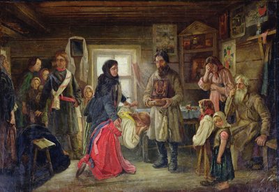 Ennen avioliittoa, n. 1900 (öljy kankaalle). tekijältä Pyotr Ivanovich Tselebrovski