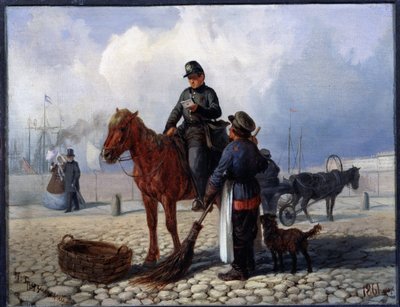 Postimies (Postimies). Pjotr ​​Nikolajevitš Grusinskyn (1837-1892) maalaus öljy kankaalle tekijältä Pyotr Nikolayevich Grusinsky