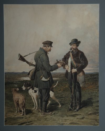 Metsästäjät, 1864 tekijältä Pyotr Petrovich Sokolov