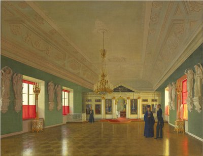 Pyhän Aleksanteri Nevskin palatsikirkon sisustus, Anichkovin palatsi, Pietari, 1850. tekijältä Pyotr Vasilyevich Tutukin