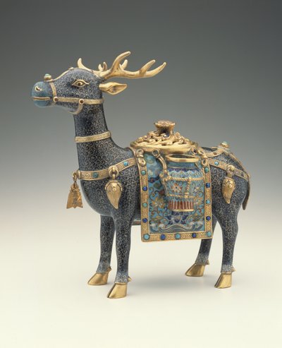 Hirven figuuri (cloisonne emali) tekijältä Qing Dynasty Chinese School