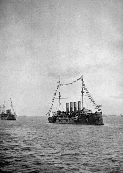Laivaston katsaus Portsmouthin rannikolla, 1907 1908. tekijältä Queen Alexandra