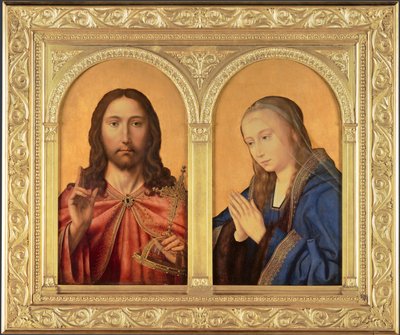 Diptyykki: Kristus ja neitsyt, vuosien 1500 ja 1550 välillä tekijältä Quentin Massys or Metsys