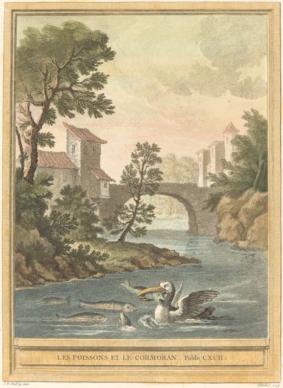 Kala ja merimetso tekijältä Quentin Pierre Chedel after Jean Baptiste Oudry