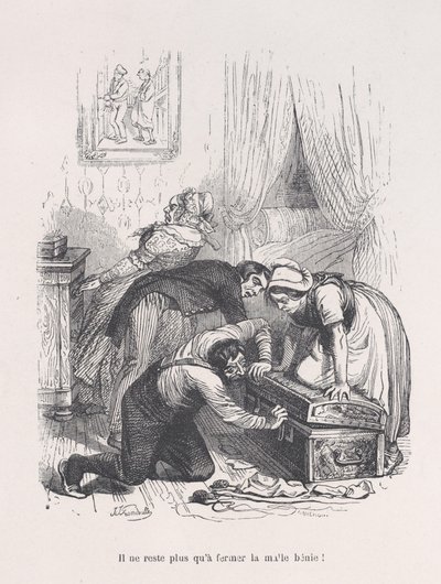 Jäljelle jää vain siunattu tavaratilan sulkeminen! Ihmiselämän pienistä kurjista, 1843. tekijältä Quichon