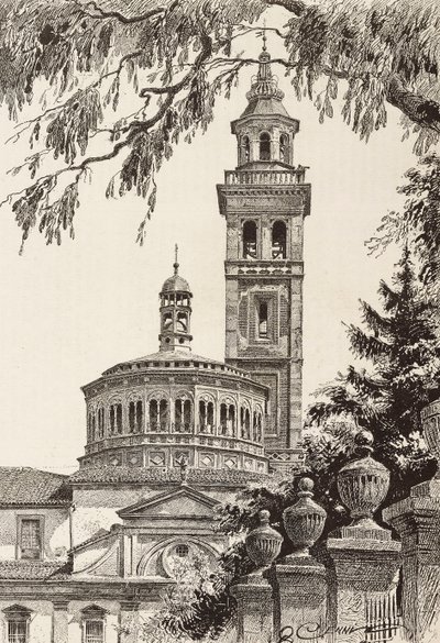 Beata Vergine dei Miracoli Sanctuary, Saronno, Italia, kaiverrus Quinto Cennin piirroksesta, L