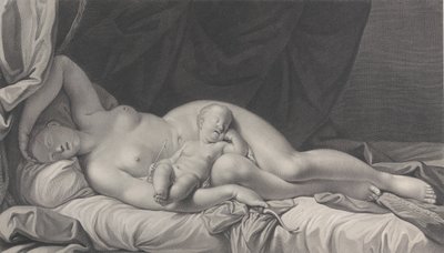 Nukkuva Venus Cupidon kanssa sylissä, 1783. tekijältä Quirin Mark