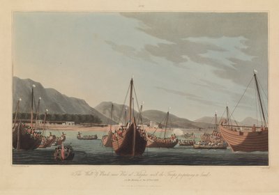 Kuusitoista näkymää Persianlahden joukkojen Plavesista arabimerirosvoja vastaan tekijältä R. (after) Temple
