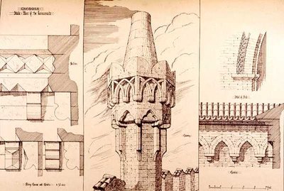 Jurisconsults Palace, Cremona, Italia, rakennettu vuonna 1292, "Esimerkkejä Ranskan ja Italian kunnallisesta, kaupallisesta ja katuarkkitehtuurista 1100-1400-luvulla" tekijältä R. Anderson