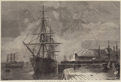 Mr Peabodyn jäänteiden siirtäminen rautateiltä HMS Monarchille Portsmouthiin tekijältä R. Dudley