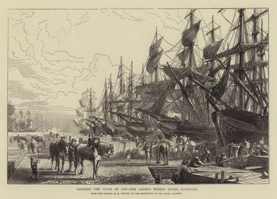 Päivän päätteeksi Kanada Timber Docks, Liverpool tekijältä R. Dudley