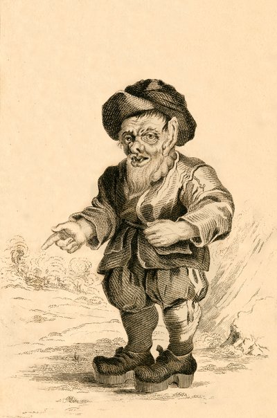 Bertholde, Lombardian kuninkaan Alboinuksen pääministeri, 1821. tekijältä R. Page