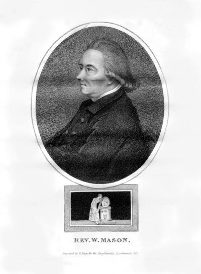 Pastori William Mason, englantilainen runoilija, toimittaja ja puutarhuri, 1815. tekijältä R. Page