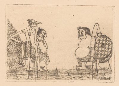 Wajangpoppen tekijältä Raden Katamsi (signed by artist)