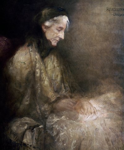 Cosima Wagnerin (1838 - 1930), Richard Wagnerin vaimon Franz Lisztin tyttären muotokuva (öljy kankaalle) tekijältä Raffael Woldan Schuster