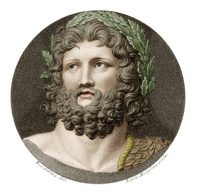 Zeus (värillinen kaiverrus) tekijältä Raffaello Sanzio Morghen