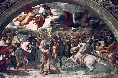Paavi Leo I, Attilan torjuminen, yksityiskohta, 1511-14 tekijältä Raffaello Sanzio Raphael