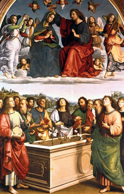 Neitsyt Oddin alttarin kruunaus, 1502-1503 tekijältä Raffaello Sanzio Raphael