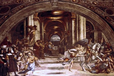 Heliodoruksen karkottaminen temppelistä, 1512-1514 tekijältä Raffaello Sanzio Raphael