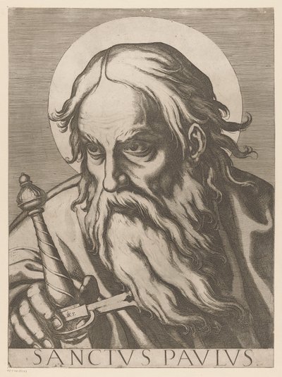 Pyhä Paavali Saint Paul (otsikko esineessä) Christ, Mary en de twaalf apostelen (sarjan nimi) The Sacred Apostol College (sarjan nimi) tekijältä Raffaello Schiaminossi