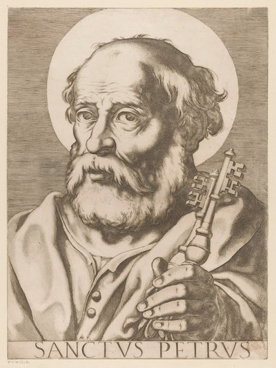 Pyhä Pietari Pyhä Pietari (otsikko esineessä) Christ, Mary en de twaalf apostelen (sarjan nimi) The Sacred Apostol College (sarjan nimi) tekijältä Raffaello Schiaminossi