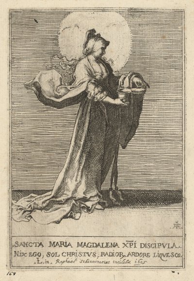 Pyhä Maria Magdaleena tekijältä Raffaello Schiaminossi, after Lucas van Leyden