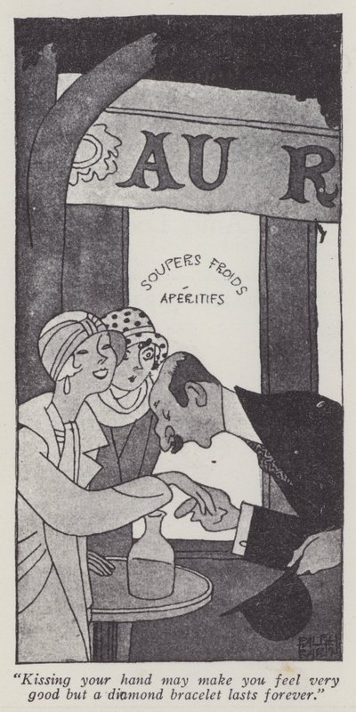 Kuvitus Gentlemen Prefer Blondes, Anita Loos (litho) tekijältä Ralph Barton