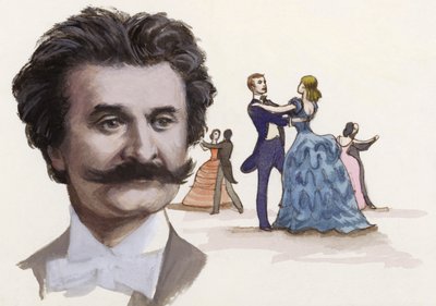Johann Strauss nuorempi (guassi paperille) tekijältä Ralph Bruce