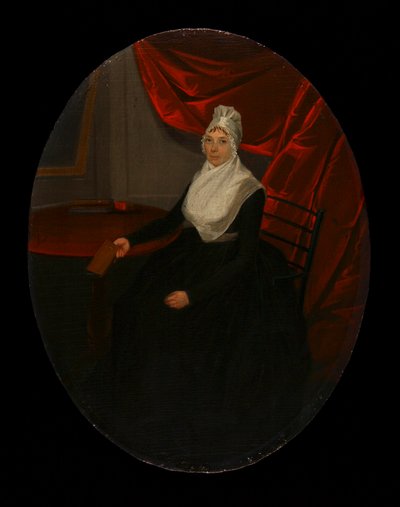 Connecticut Clockmakerin vaimon muotokuva, n. 1800. tekijältä Ralph Earl