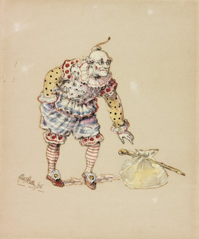 Billy Purvis varastaa nippua, 1876 (kynä ja wc paperilla) tekijältä Ralph Hedley