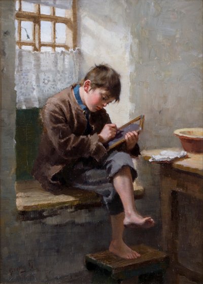Kotitunteja, 1887 tekijältä Ralph Hedley