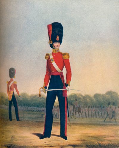 "Officer of the Coldstream Guards talvipuku", 1800-luku 1909 tekijältä Ralph Nevill