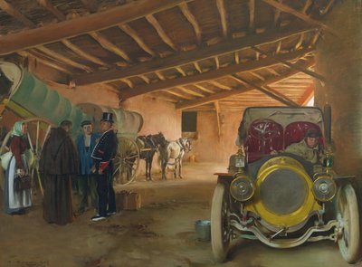 Valmentajatalo, 1907 tekijältä Ramon Casas i Carbo