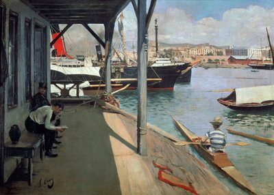 Barcelonan satama tekijältä Ramon Casas i Carbo