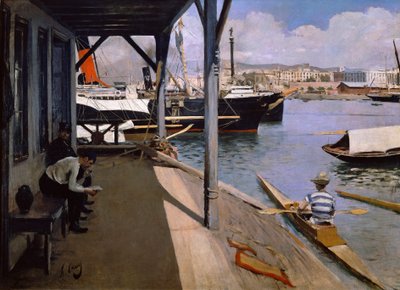 Yacht Club Barcelonassa tekijältä Ramon Casas i Carbo