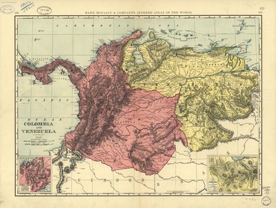 Kolumbia ja Venezuela. LOC 2003627059 tekijältä Rand McNally and Company