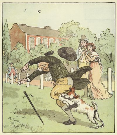 Elegia hullun koiran kuolemasta tekijältä Randolph Caldecott