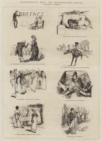 Washington Irvingin kirjoittama Bracebridge Hall tekijältä Randolph Caldecott