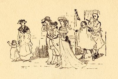 Sivulliset katsovat, kun John Gilpin laukkaa ohi, 1878, 1918. tekijältä Randolph Caldecott