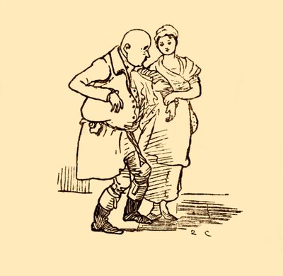 John Gilpin saapuu hattuttomana ja heiluttomana jälleen kerran, 1878, c1918. tekijältä Randolph Caldecott