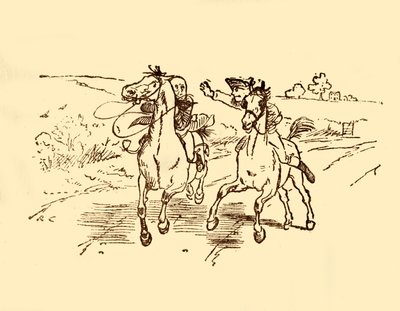 Postipoika löytää John Gilpinin Bell Innistä, 1878, 1918. tekijältä Randolph Caldecott