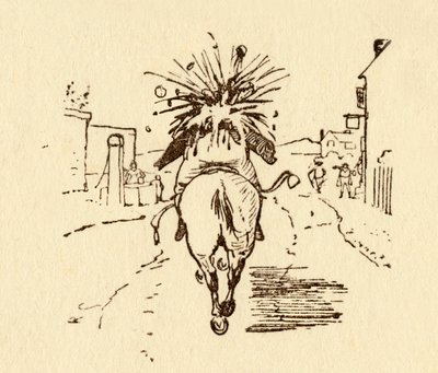 John Gilpinsin viinipullot räjähtävät, 1878, c1918. tekijältä Randolph Caldecott