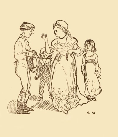 Rouva Gilpin maksaa postipojalle miehensä löytämisestä, 1878, 1918. tekijältä Randolph Caldecott