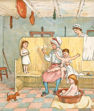 Maanviljelijän poika (värilitografia) tekijältä Randolph Caldecott