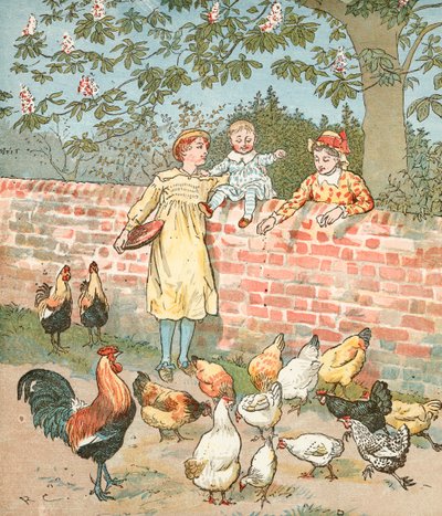 Maanviljelijän poika (värilitografia) tekijältä Randolph Caldecott