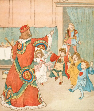 The King of Hearts Called for Those Tarts (värilitografia) tekijältä Randolph Caldecott
