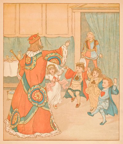 Sydänten kuningas, kutsuttu noille tortuille, 1880. tekijältä Randolph Caldecott